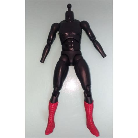 拆賣 MMS 蜘蛛人 全黑強壯 高可動素體 兵人可動人偶 吋 黑人素體 黑肉素體 Hot toys 蝦皮購物