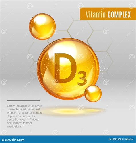 Vitamin D3 Shining Pill Capsule Icon Holecalciferol Vitamin With