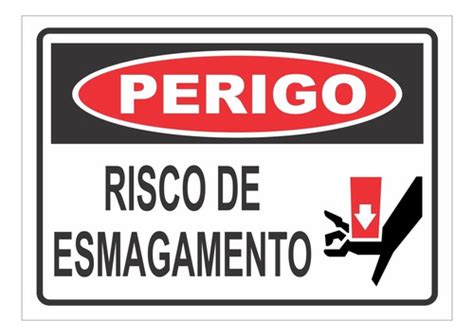 Placa Epi Perigo Risco De Esmagamento Parcelamento Sem Juros