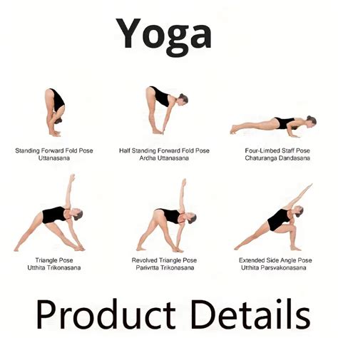 Yoga Poses Poster Canvas Painting Ashtray Primary Series - Temu