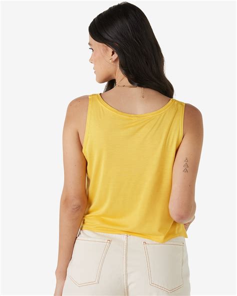 Riachuelo Regata Cropped Feminina Al A M Dia N Malha Viscose Amarelo