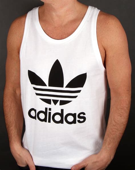 Adidas Originals Trefoil Vest White Tank Top Mens