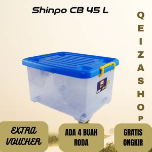 Jual PROMO QEIZASHOP CONTAINER BOX SHINPO Kontainer Plastik Dengan Roda