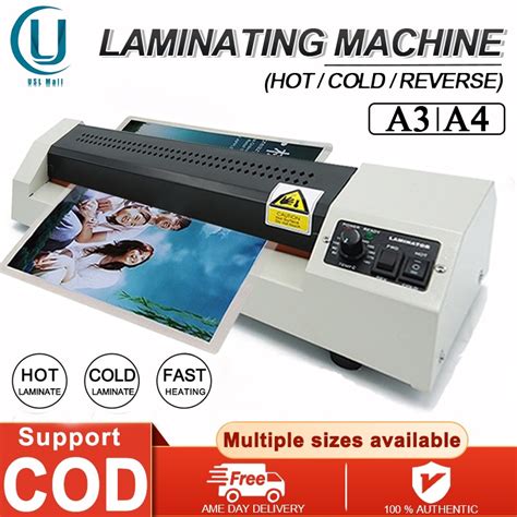 A3 A4 Laminator Machine Hot Cold Reverse Heavy Duty Laminating Machine