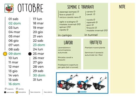 Fasi Lunari Ottobre Calendario Agricolo Semine Lavori