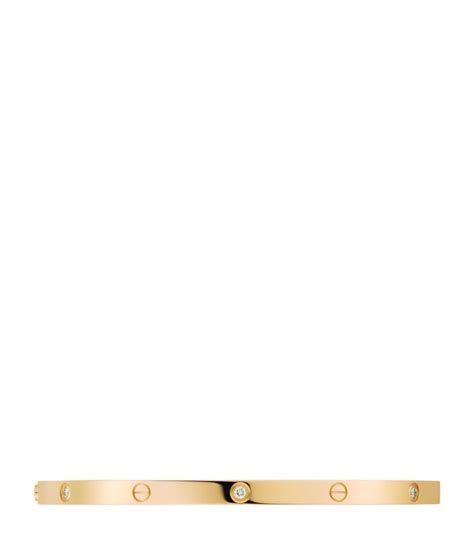 Cartier Small Yellow Gold And Diamond Love Bracelet Harrods Uk