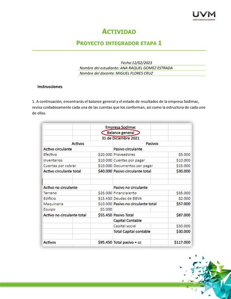 ACT6 PRACTICAS DE AUDITORIA ACTIVIDAD PROYECTO INTEGRADOR ETAPA 1