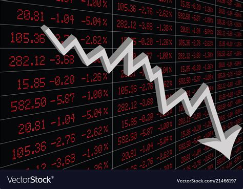 Stock Market Crash Royalty Free Vector Image Vectorstock