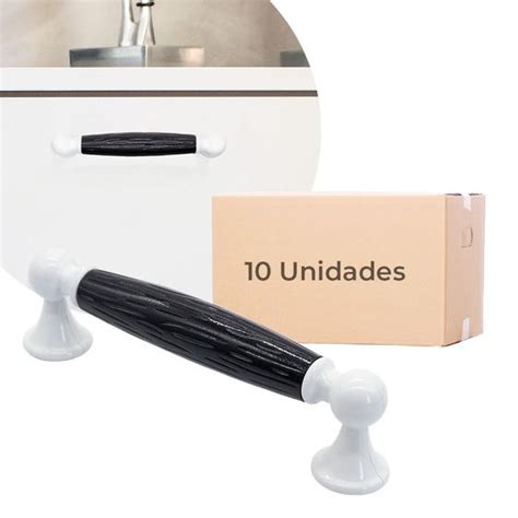 Kit Puxadores Para Arm Rio Cozinha Gabinete Branco Mm Meu