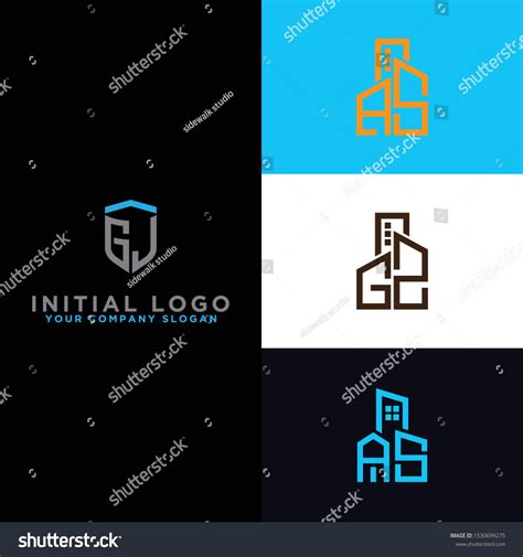 Gj Logo Set Modern Graphic Design Stock Vector (Royalty Free) 1530699275