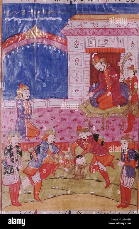 Shahnama Or The Book Of Kings A Culprit Is Beheaded As The King