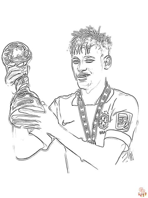 Coloriage Neymar Imprimez et Coloriez votre Joueur Préféré