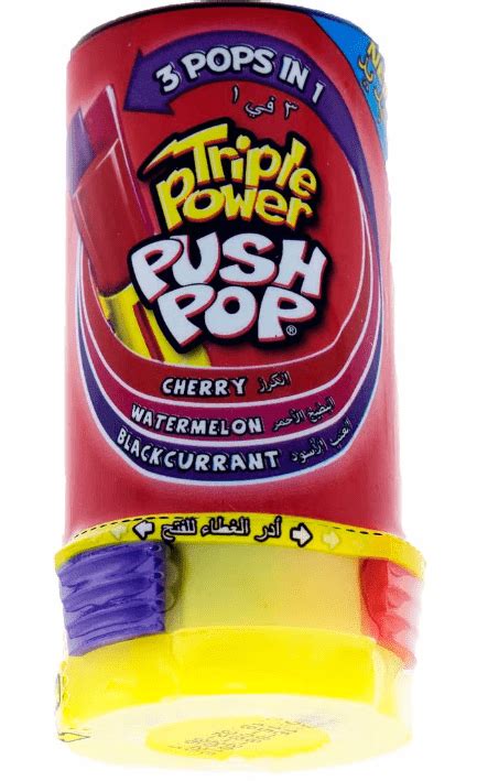 34g Triple Power Push Pop Bonbon 3 Pops In 1 Mart31