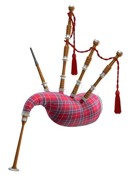 Bagpipes. Scottish bagpipes isolated over white background (3D ...