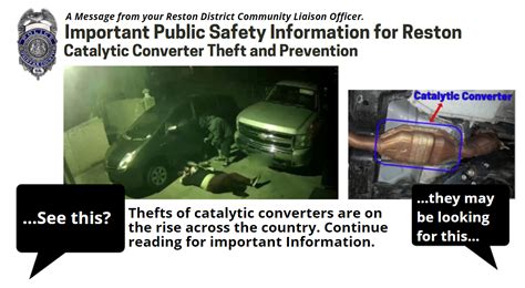 Learn About Catalytic Converter Thefts Fairfax County Police