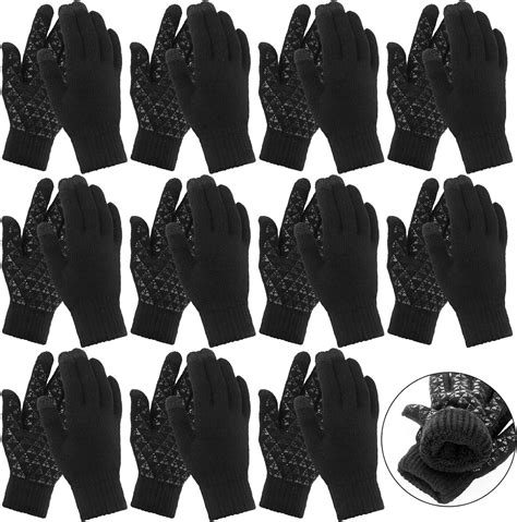 Amazon Suhine 12 Pcs Winter Gloves For Men Women Knit Touch Screen