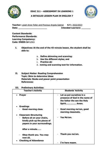 4as Lesson Plan Template Educ 311 3 Docx