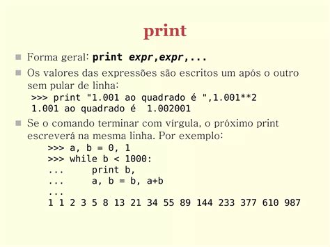 Programando Em Python Comandos Basicos Ppt