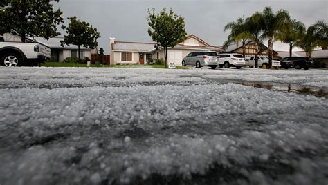 Storm Brings Hail Rain Snow And Lightning To Southern California