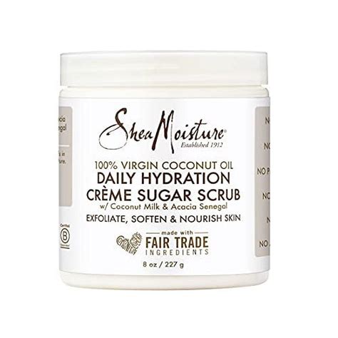 Sheamoisture Daily Hydration CrÃ¨me Sugar Scrub Care For Dry Skin 100 Virgin Coconut Oil Acacia