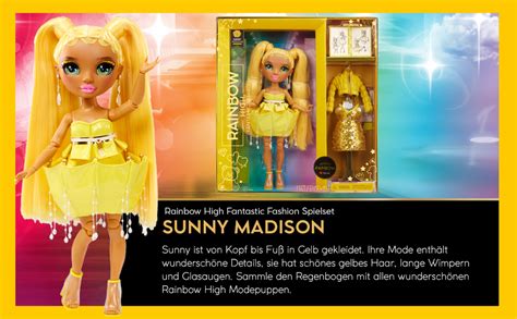 Rainbow High Fantastic Fashion Puppe Sunny Madison Gelbe Modepuppe