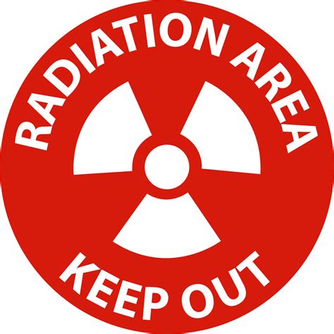 Danger Radiation Area Keep Out Sign On White Background Vector