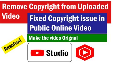 How To Remove Copyright Claim From Uploaded Video Fix Youtube