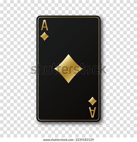 Black Golden Playing Card Ace Symbol Stock Vector (Royalty Free ...