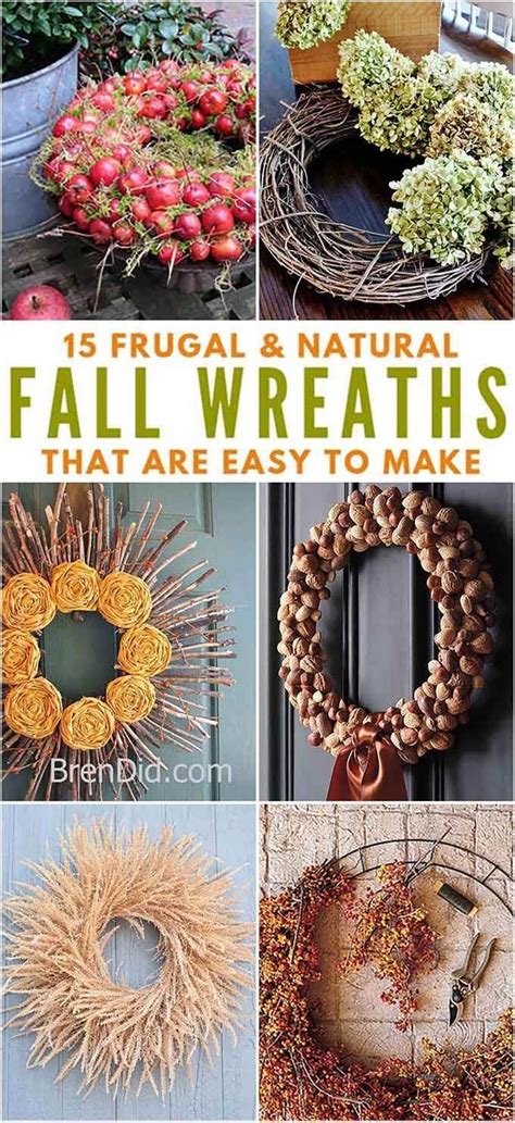 Easy And Affordable Natural Fall Wreaths Perfect For Your Front Door Check Out These 16 Diy