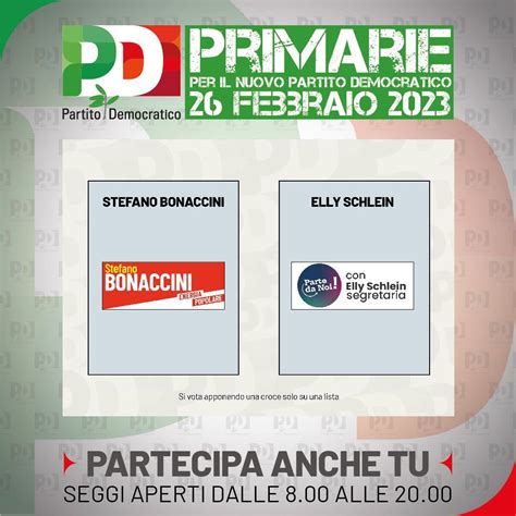 Partito Democratico On Twitter Oggi 26 Febbraio Dalle 8 Alle