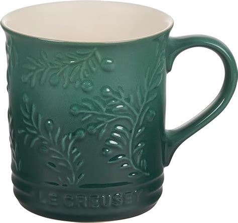 Amazon Le Creuset Olive Branch Collection Stoneware Embossed Mug