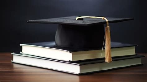 Premium Ai Image A Graduation Cap On Top Of A Stack Of Books