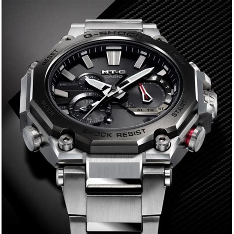 Montre Homme Casio G Shock boîtier acier gris cadran noir MTG B2000D 1AER