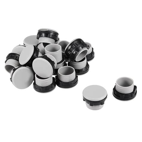 20 Pcs 22mm Black Gray Plastic Push Button Switch Hole Panel Plug