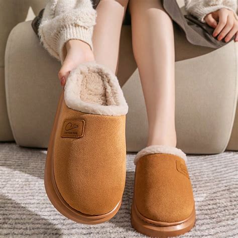 Pantufa De Sola Grossa E Forro Grosso De Cor S Lida Para Mulheres