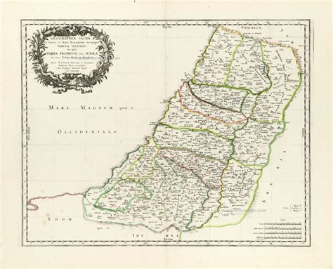 Holy Land By Nicolas Sanson Sanderus Antique Maps Antique Map Webshop