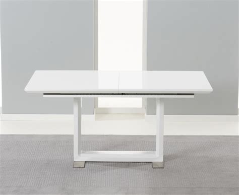 Beckley To Seater White Gloss Extending Dining Table Dining Fads