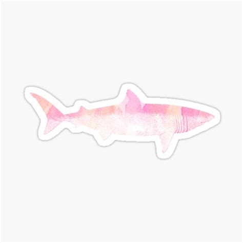 Pink Shark Sticker For Sale By Pinkgamechick Redbubble