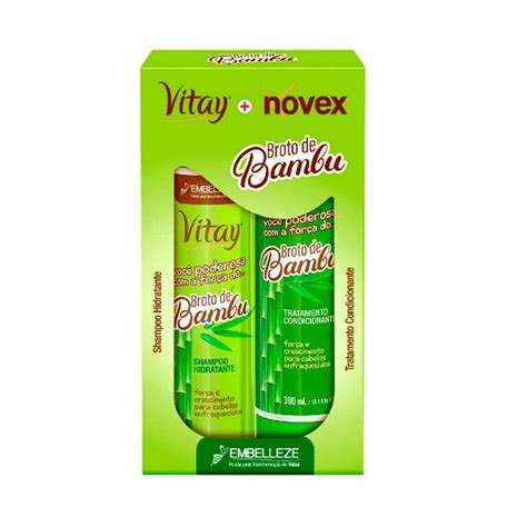 Shampoo E Condicionador Vitay Novex Broto De Bambu Kit Ml Shopee