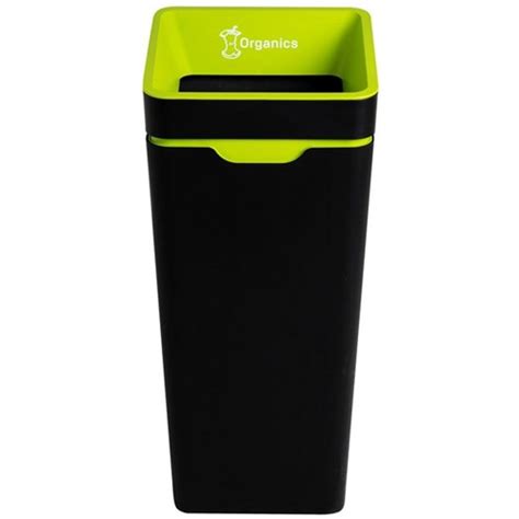 Method 60l Green Organics Recycling Bin With Open Lid Green Officemax Nz