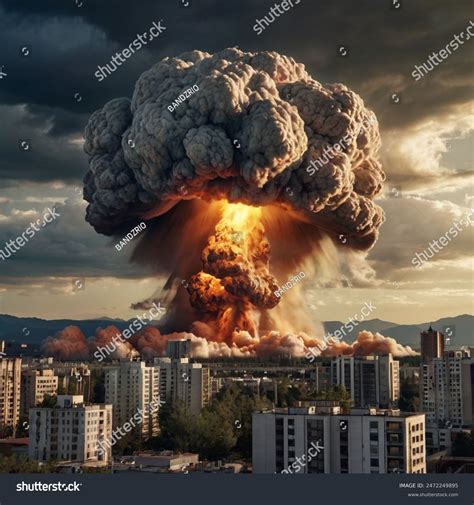 Nuclear Bomb Explosion Middle City Stock Photo 2472249895 | Shutterstock