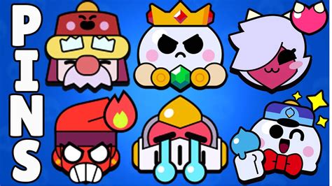 All Brawler Pins Every Brawl Stars Brawler Pins YouTube