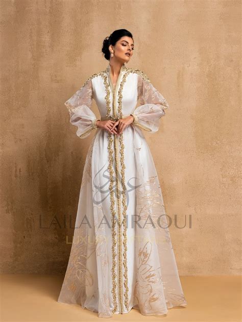 Laila Amraoui Boho Chic Wedding Dress Moroccan Dress Cape Wedding Dress