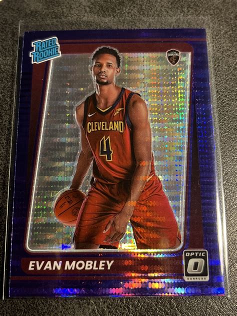 2021 22 Donruss Optic Evan Mobley Purple Pulsar Prizm Rated Rookie RC