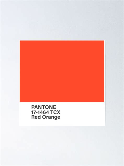 Pantone Tcx Red Orange Poster For Sale By Princessmi