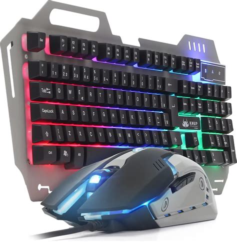 Kit Teclado Semi Mecânico Gamer Suporte Celular Led Rgb Multimídia