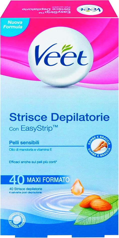 Veet Strisce Corpo Pelli Sensibili 40 Pezzi Amazon It Salute E Cura