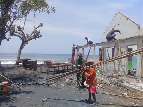 Tni Pemdes Dan Masyarakat Tempursari Gotong Royong Tangani Dampak Abrasi