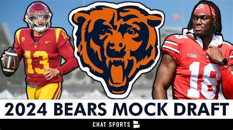 Chicago Bears 2024 NFL Mock Draft Caleb Williams AND Marvin Harrison