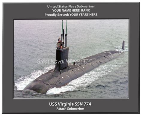 Uss Virginia Ssn 774 Submarine Photo ⋆ Personalized Us Navy Ship Prints Photos Canvas